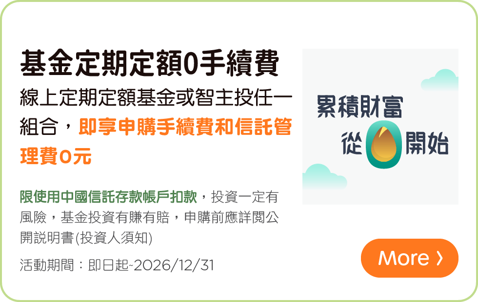 基金定期定額0手續費